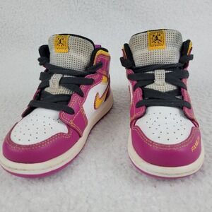Nike Jordan 1 Mid TD 'Día de Muertos' DC0501-100 US 8C UK 7.5 Baby Sneakers READ